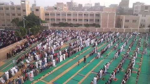 صلاه العيد من ملعب منية سمنود الرياضى بصوت القارئ الشيخ ابراهيم مامون