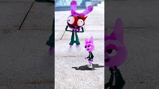 🙀baby PINKI and mommy PINKI is so scared by a...... #Plush #Sprunki #Incredibox #PINKI