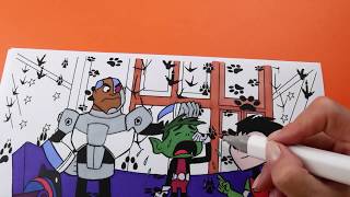 Teen Titans Go  Coloring for Kids. Coloring pages Teen Titans screenshot 2