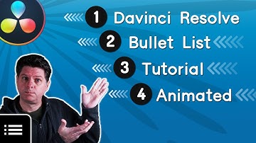 Davinci Resolve Animated BULLET List Tutorial / Fusion