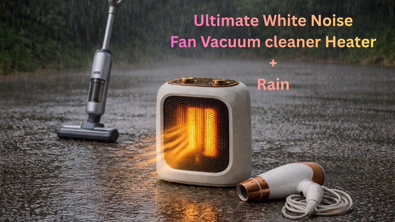 Ultimate White Noise (Heater, Fan, Vacuum & Rain) | Deep Sleep | 3 Hours