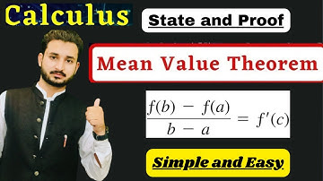 State and Proof Mean Value Theorem| Easy and simple proof in Thomas Calculus| Urdu/ Hindi by MSN|