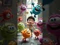 Monster Dance Song Clap Jump Dance Shorts #cutemonster