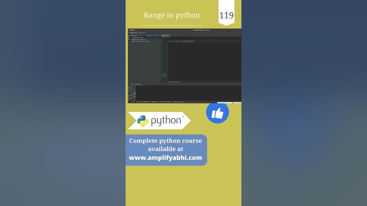 Python : Range in Python | Range | py srt 119 - YouTube