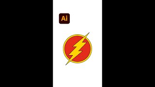 Flash Logo Vector illustration - Illustrator tips #shorts - Design.lk