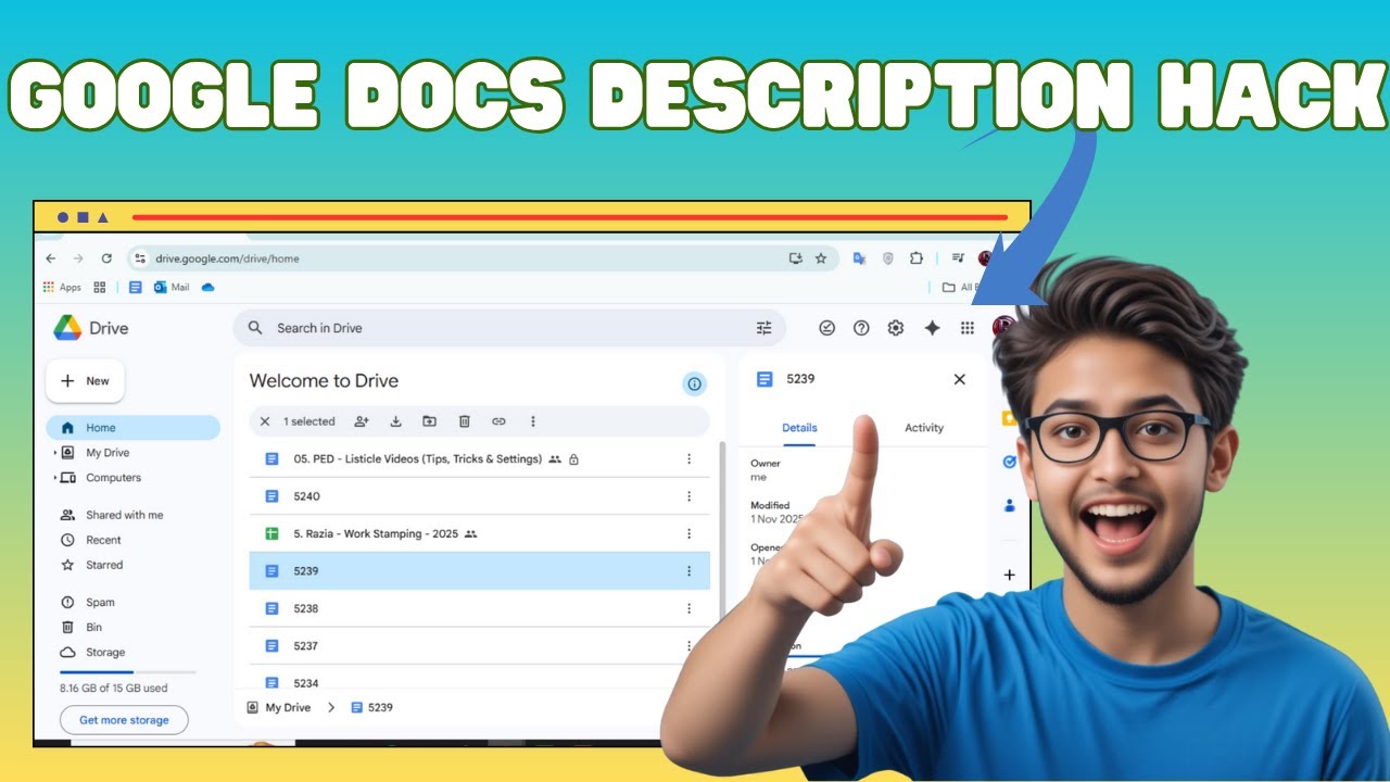 Как добавлять описания в Google Docs | Организация файлов (2025)