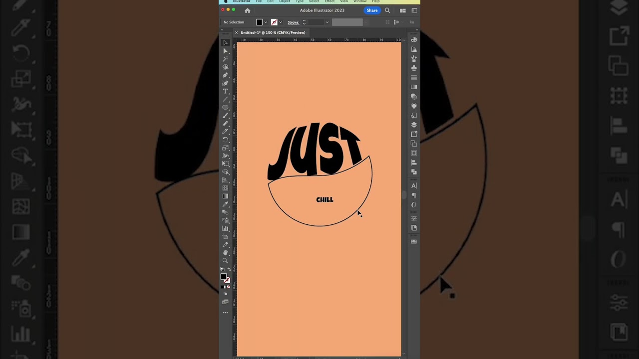 Easy Illustrator warped text effect #illustrator #tutorial #typography #design #digitalart
