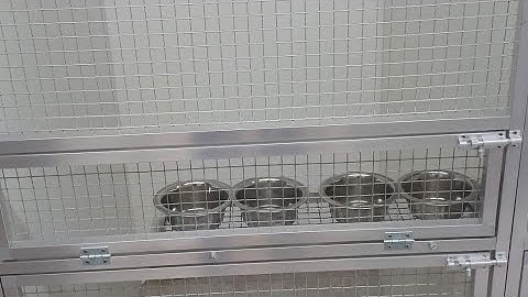 breeding setup for quaker parrot, my new idea of feeders and night light for bird room.