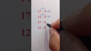 How to Quickly Subtract 5 from 10–20 Numbers #math #mathematics #mathstricks #mathematica #education