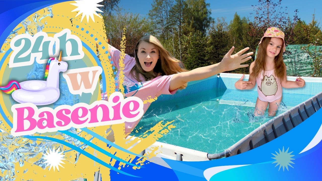 24h w jednorożcowym basenie🏖️🦄 Superowy challenge🤩🔥