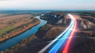 Tricolor rays of the russian flag over -FOOTAGE