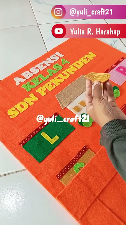 Absensi Kelas dari Kain Flanel ☺️ #absensi #diy #hiasankelas #diyhandmade #diycrafts