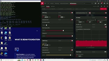 Beam coin mining, PowerColor 6700XT Red Devil, settings