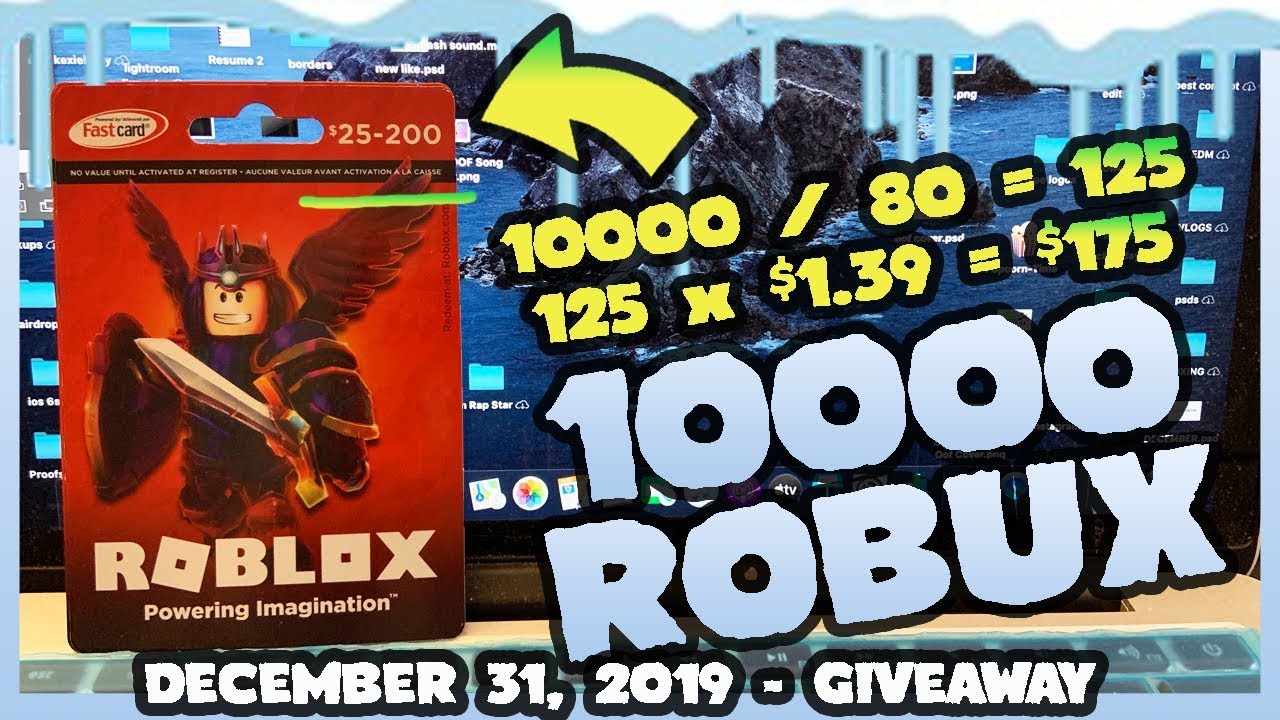 Contest Details Winter Promo 10000 Robux Gift Card Roblox December 31 2019 Youtube - roblox gift card march 2019