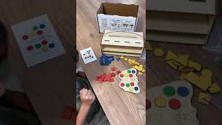 Развивающая игра Умный сундучок, деревянный сортер для малышей, 4 игры в 1