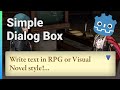 RPG or Visual Novel dialog box for Godot!