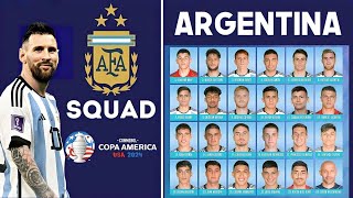 ARGENTINA Official Squad For Copa America 2024 | Argentina Squad 2024 | Copa America | Insider