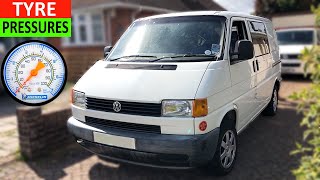 VW T4 Tyre Pressures - VW T4 Tire Pressures