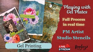 Gel printing on Canvas boards and making cards