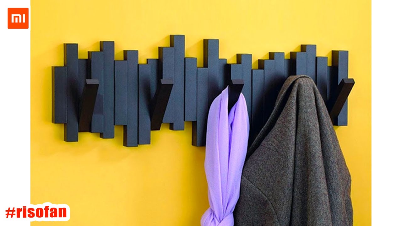 Xiaomi UMBRA STICKS Wall multifunctional hook of wooden pile.