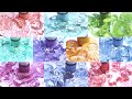 【レジン】宝石の雫 新色ニュアンスカラーの色見本｜いろんな形のモールドを使ったアート Resin Pigments Color Sampler