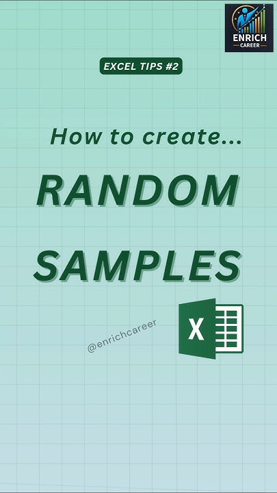 How to generate random sample in excel!!! #youtubeshorts #excel # ...