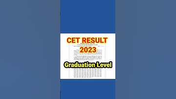 CET result 2023 || graduation level 2023 || #viral #video .....