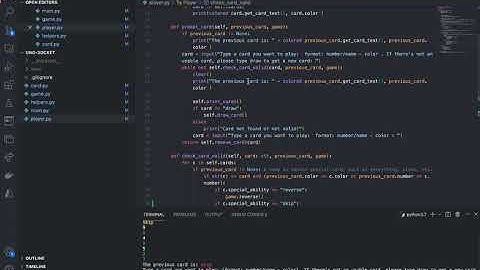 Python Project - Multiplayer UNO Game Using Socket (Part 5 - Skip Card)