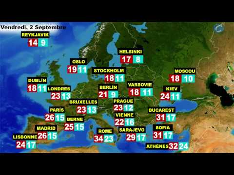 Bulletin Météo En Europe Du 1 Et 2 Septembre 