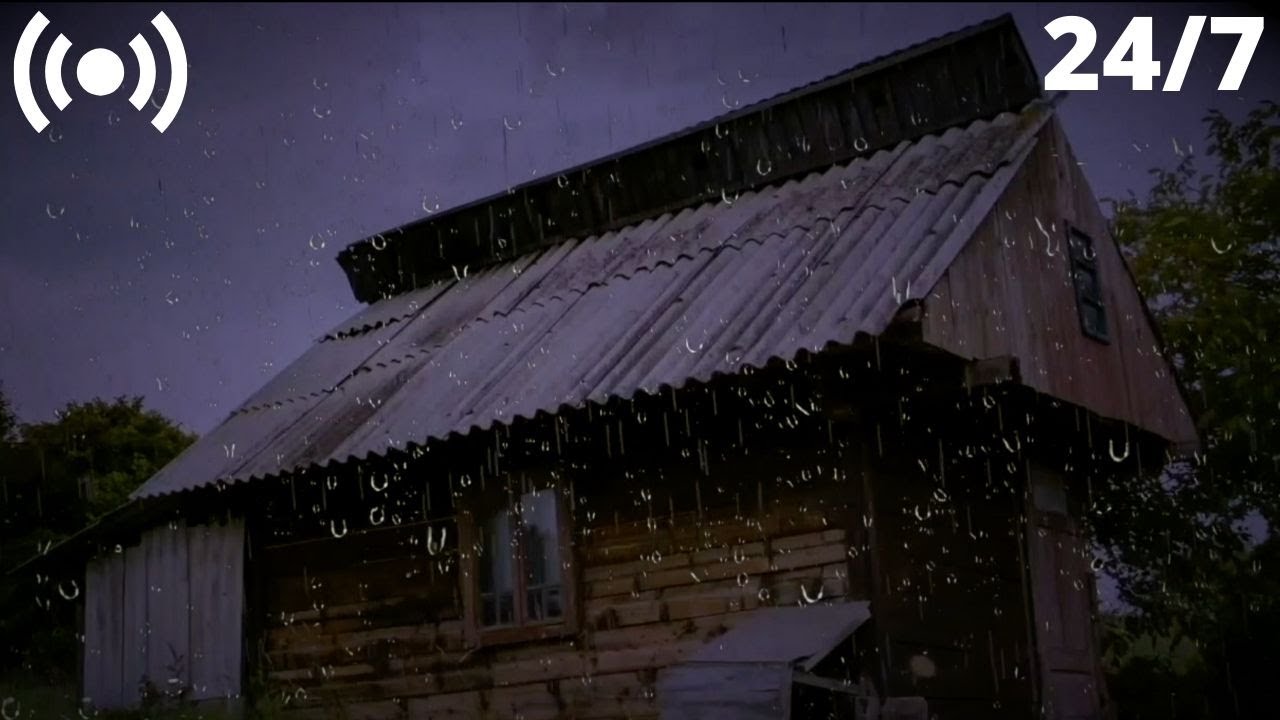 Rain Sounds On Tin Roof Relaxing Rain Drops Thunderstorm Sounds For 