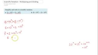 Scientific notation   Multiplying and dividing