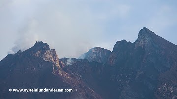 Merapi volcano. Timelapse video. 22nd October 2020. 4K footage