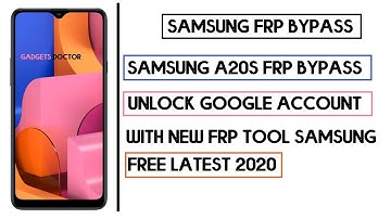 Samsung A20s FRP Bypass (Unlock Google Account) New Method With Samsung FRP tool (2020)