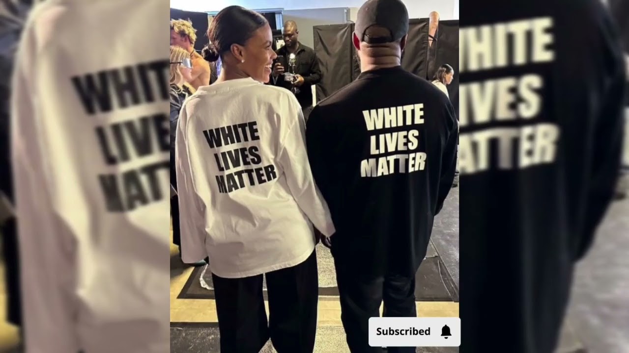 Kanye West Wears white lives Matters T Shirt 👕 for Yeezy Fashion show 