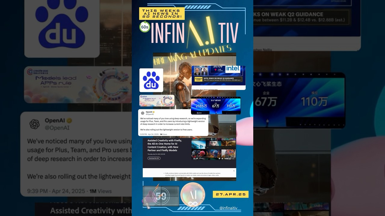 Weekly AI roundup w/e 27th apr 25. 