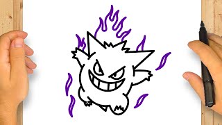 COME DISEGNARE POKÉMON GENGAR | Passo dopo Passo Semplice e Facile screenshot 3