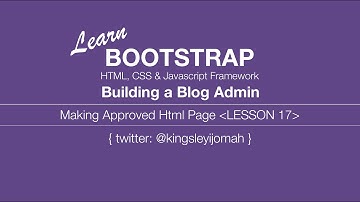 Bootstrap 3 Tutorials [COMPLETE] - Building a blog admin video tut for beginners # 17
