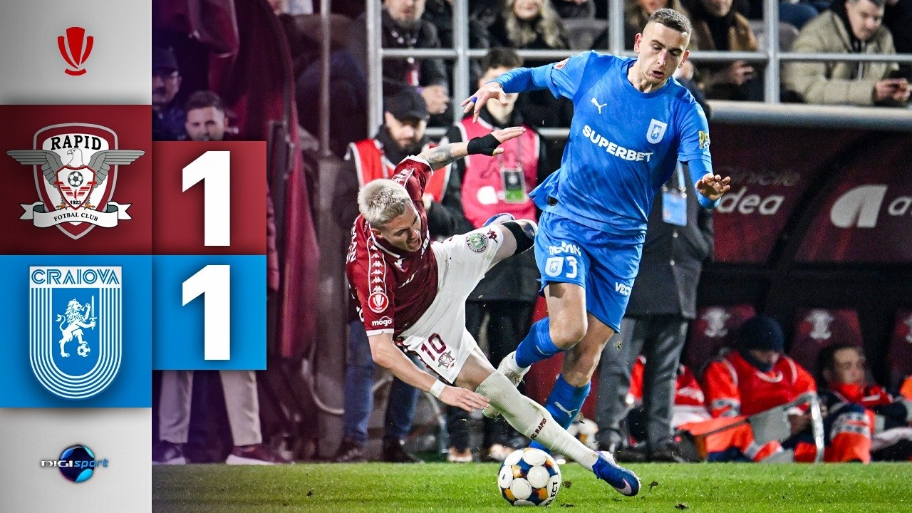 Rapid - Craiova 1-1. Remiză pe Giulești! Oltenii intră cu două puncte avans în play-off