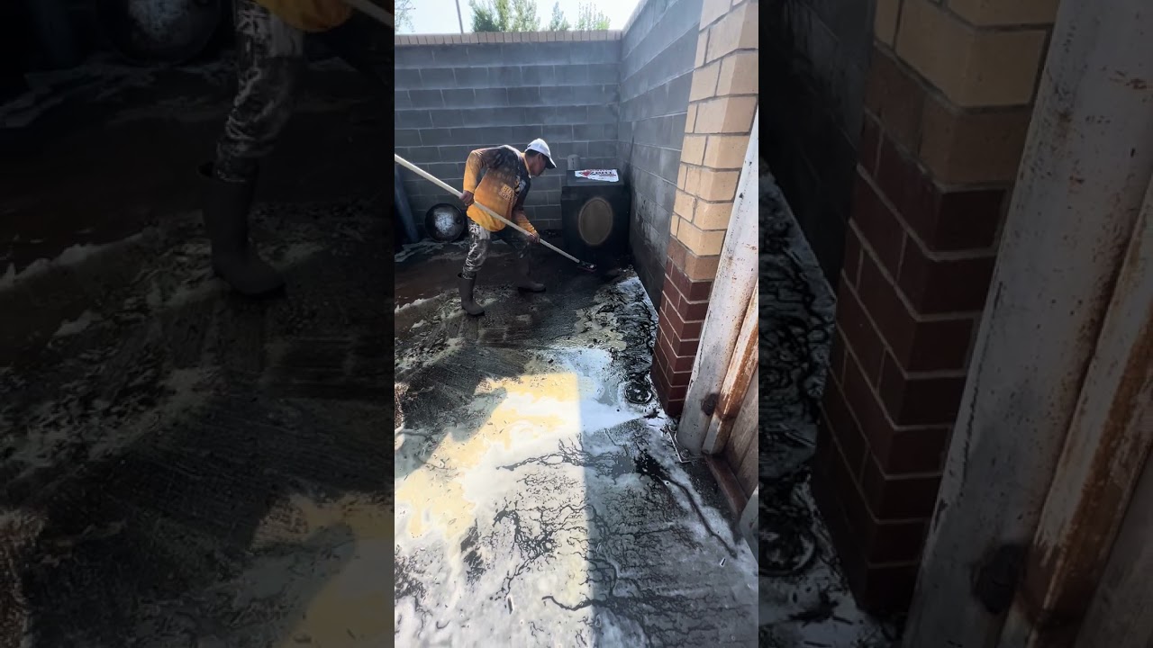 How to clean a dumpster pad step by step