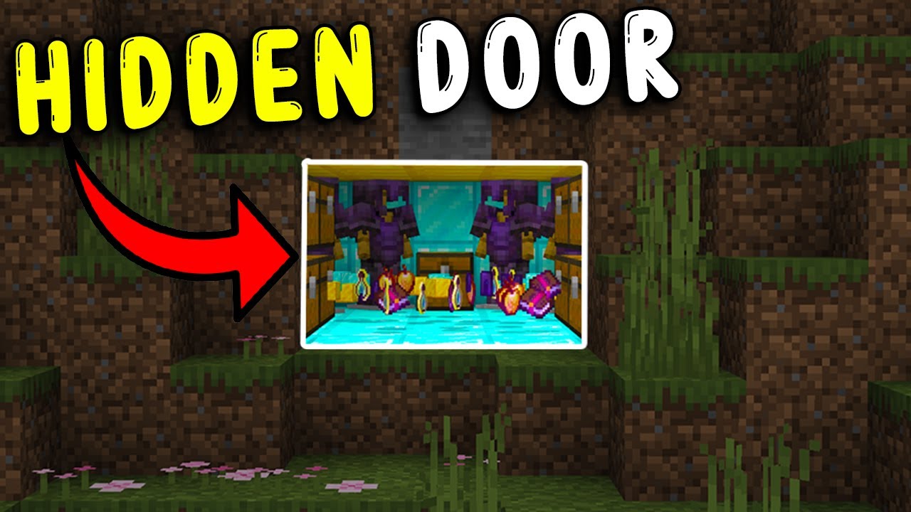 Easy HIDDEN DOOR In Minecraft Bedrock 1.21! - YouTube