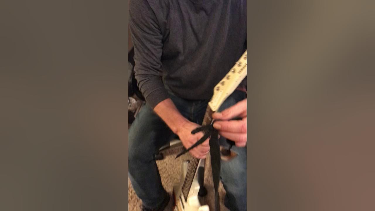 Long Hollow Leather Mandolin Strap Install YouTube