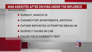 Man charged with driving under influence after attempted break-in