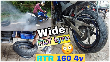 Wide Fat Tyre Install In Apache rtr 160 4v 😳🥰 - The JH05 Rider