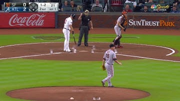 SF@ATL: Cain strikes out Adams swinging