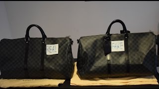 How To Spot Real Vs Fake Louis Vuitton Keepall 55 Bag – LegitGrails