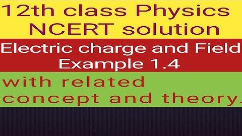 12th physics NCERT Example 1.4