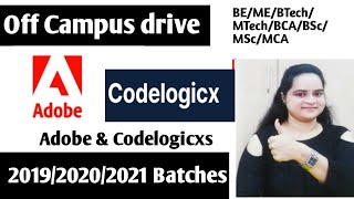 Latest off campus drive 2021 | 2020 | Adobe Recruitment | Codelogicx | Software Engineer screenshot 1