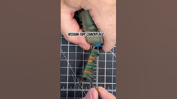 Churchill Tank Barrel Camouflage – Easy Hessian Tape Trick! #ww2 #shorts 🪖