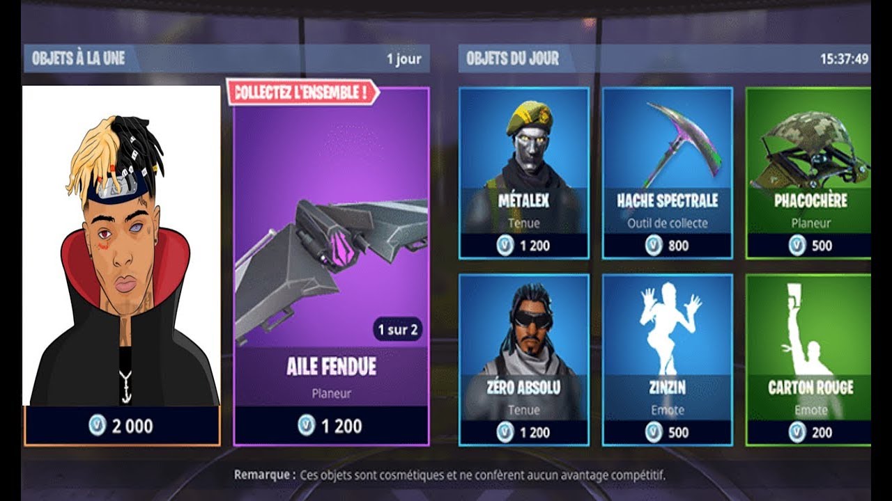 Le skin xxxtentacion bientôt disponible sur fortnite pour lui rendre hommag...