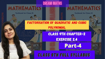 Factorisation of quadratic and cubic polynomial | class 9th chapter-2 Ex-2.4 |middle term splitting